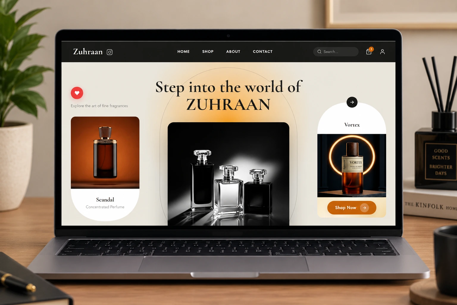 Zuhraan website preview
