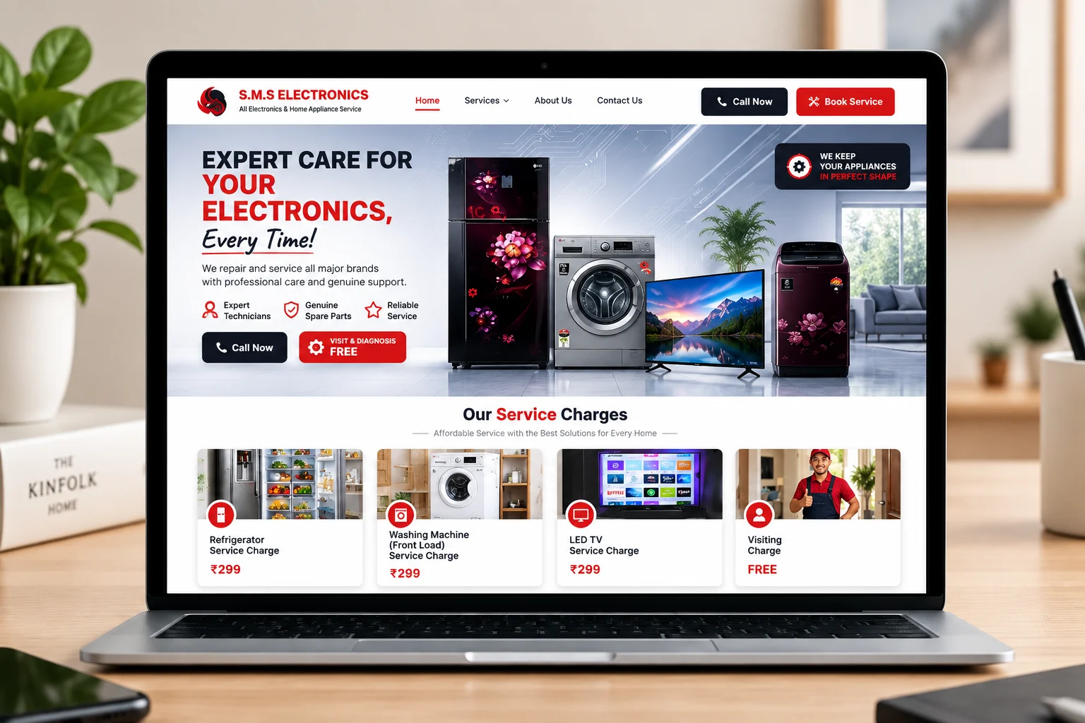 S.M.S Electronics website preview