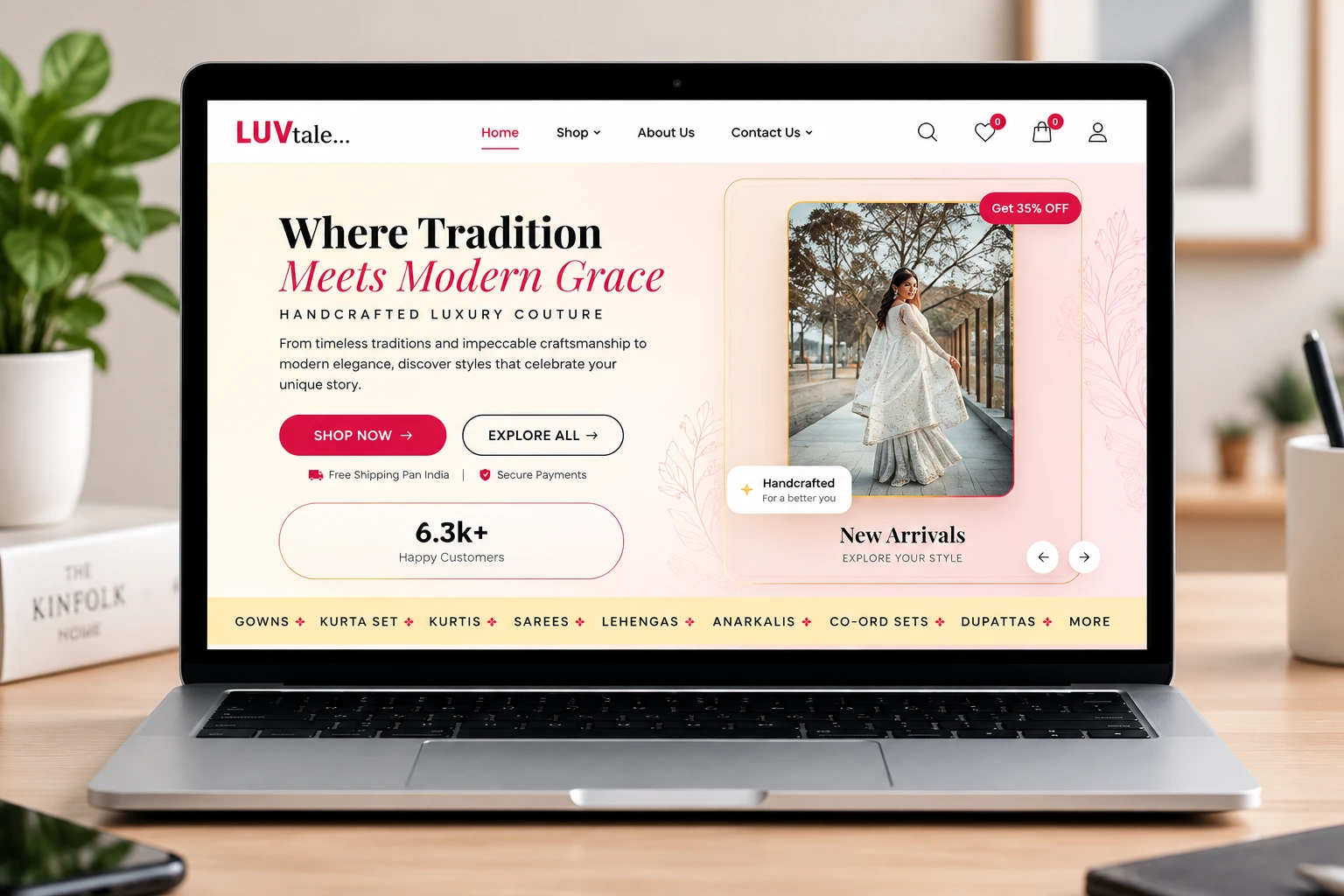 LUVtale website preview