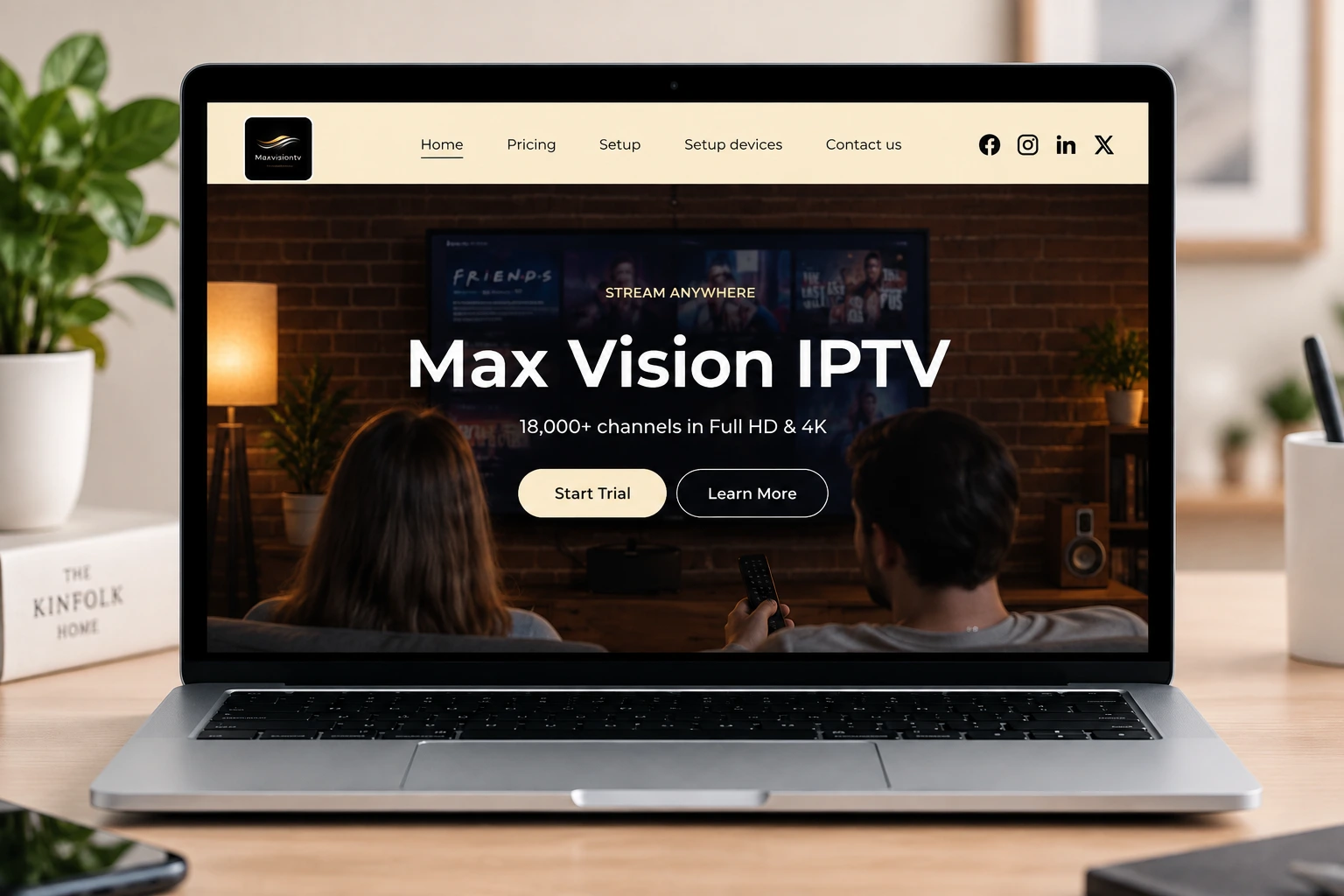 Max Vision IPTV website preview