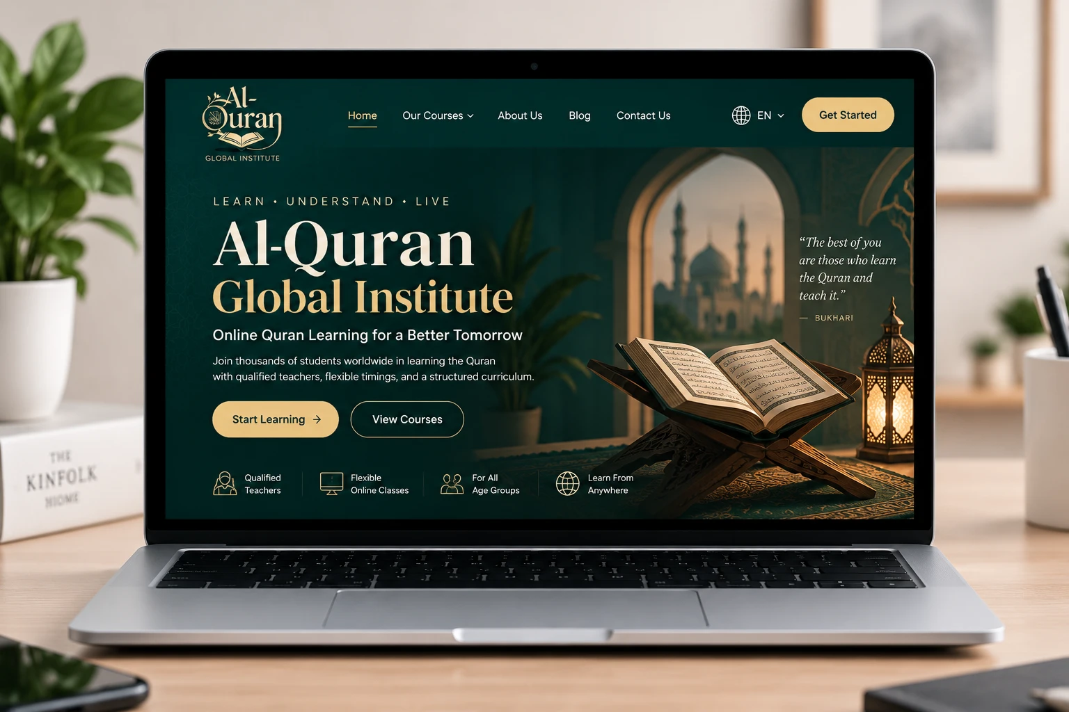 Al-Quran Global Institute website preview